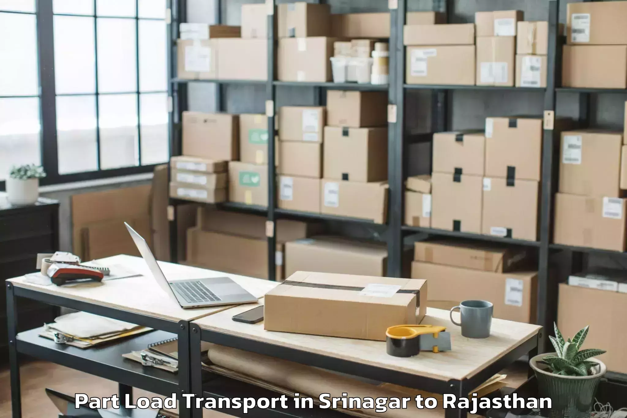 Easy Srinagar to Pipalda Part Load Transport Booking